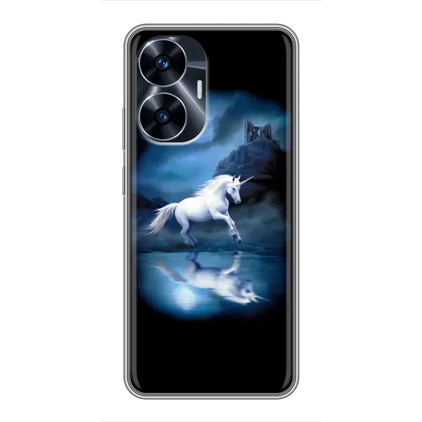 Чехол с рисунком «Единорог» для Realme C55 Чехол с рисунком «Единорог» для Realme C55