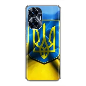 Чохол з картинкою (Патріотичний ГЕРБ) на Realme C55 (Герб і Прапор України)