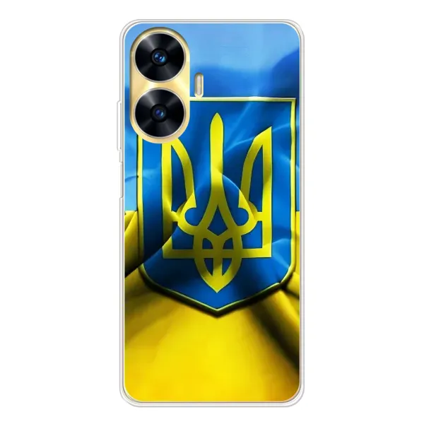 Чехол с рисунком «Герб и Флаг Украины» для Realme C55 Чехол с рисунком «Герб и Флаг Украины» для Realme C55