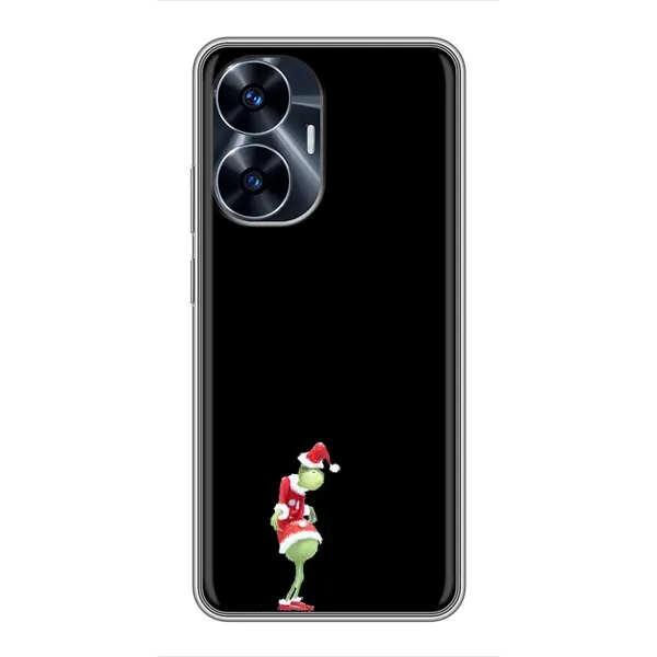 Чехол с рисунком «Гринч на чорном» для Realme C55 Чехол с рисунком «Гринч на чорном» для Realme C55