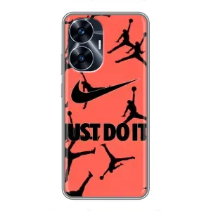 Силіконовый Чохол Nike Air Jordan на Реалмі с55 (Just Do It)
