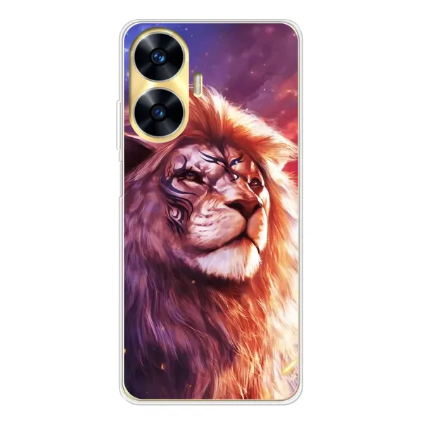 Чехол с рисунком «Красочный ЛЕВ» для Realme C55 Чехол с рисунком «Красочный ЛЕВ» для Realme C55