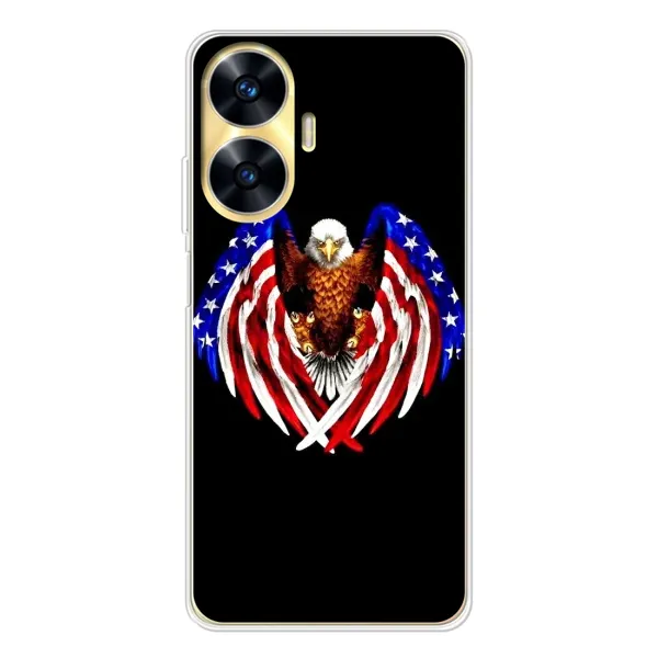 Чехол с рисунком «Крылья США» для Realme C55