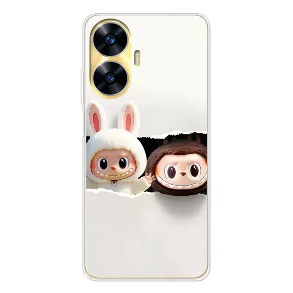 Чехол с рисунком «Фигурки Labubu» для Realme C55 Чехол с рисунком «Фигурки Labubu» для Realme C55