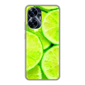 Чохол з зображенням смачної їжі для Realme C55 (Лайм)