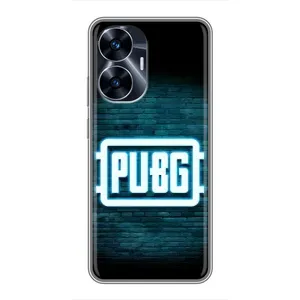 Чехол (TPU) с картинкой "Лого Пабг" на Реалми с55 (Лого PUBG)