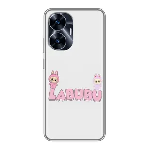 Чохол з принтом Лабубу для Realme C55 (Логотип Лабубу)