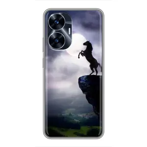 Чехлы с изображением разных животных для Realme C55 (Лошадь)