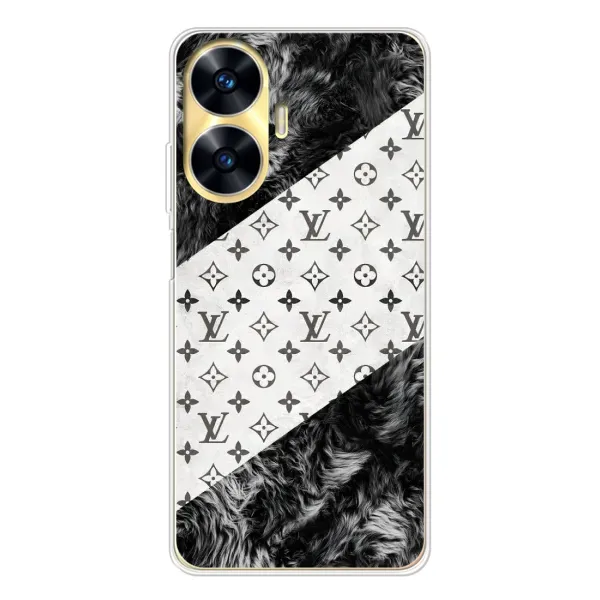 Чехол с рисунком «LV на белом» для Realme C55