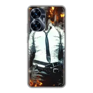 Силиконовый чехол с картинкой "Герой Pubg" на Realme C55 (Man Пубг)