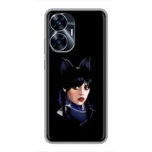Чехлы с принтом Уэнсдей на Realme C55 (Милая Уэнсдей)