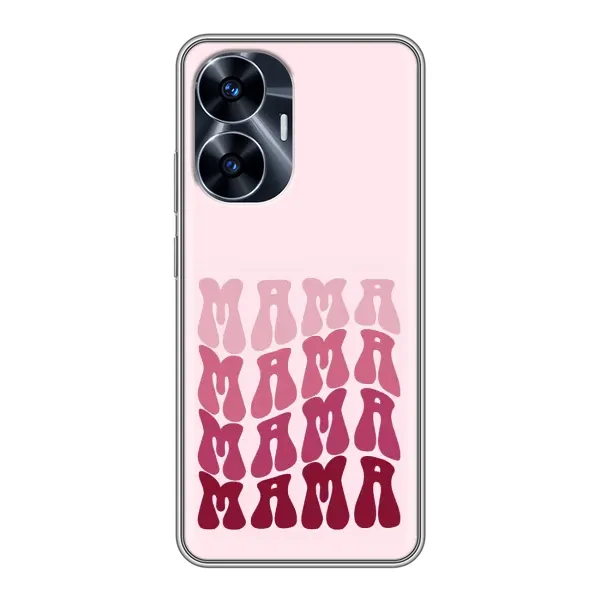 Чехол с рисунком «Надпись мама» для Realme C55 Чехол с рисунком «Надпись мама» для Realme C55