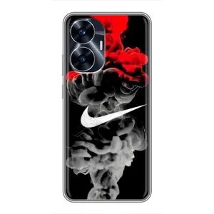 Силіконовый Чохол на Realme C55 з картинкою НАЙК (Nike дим)