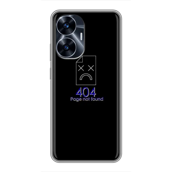 Чехол с рисунком «Ошибка 404» для Realme C55 Чехол с рисунком «Ошибка 404» для Realme C55