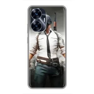 Силиконовый чехол с картинкой "Герой Pubg" на Realme C55 (Пабг)
