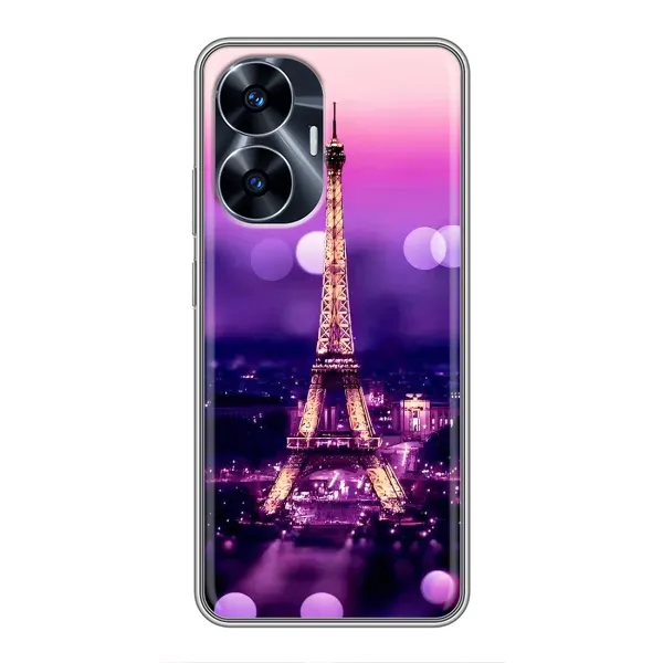 Чехол с рисунком «Париж башня» для Realme C55 Чехол с рисунком «Париж башня» для Realme C55