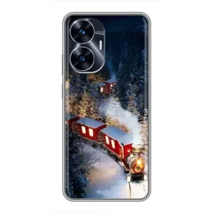 Силіконовий бампер на різдво для Realme C55 (Потяг)