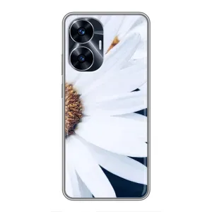 Чехол с ромашками на Realme C55 (Пол ромашки)