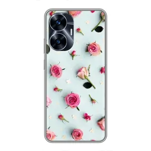 Чехлы с принтом Розочки для Realme C55 (Разные цветы)