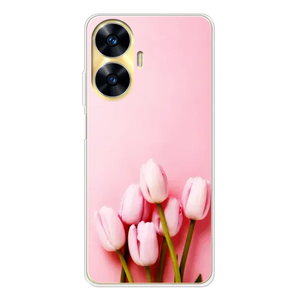Чохол з малюнком «Рожеві тюльпани» для Realme C55 Чохол з малюнком «Рожеві тюльпани» для Realme C55