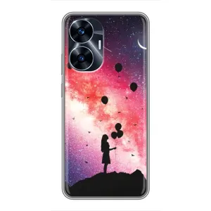 Силиконовые Чехлы Любимому человеку для Realme C55 (Шарики в небе)