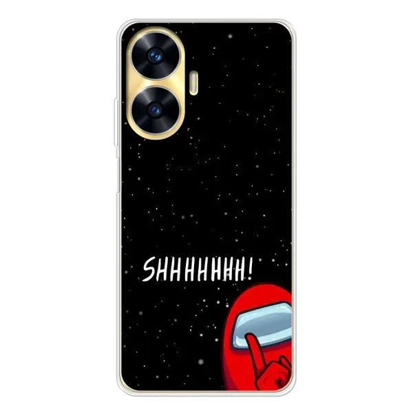 Чехол с рисунком «SHHHHH» для Realme C55 Чехол с рисунком «SHHHHH» для Realme C55
