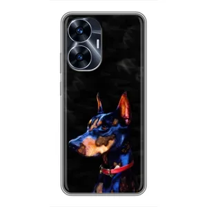 Бампер для Realme C55 с картинкой "Песики" (Собака Мопс)