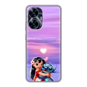 Чехол с рисунком Стич для Realme C55 (Стич и Лило)