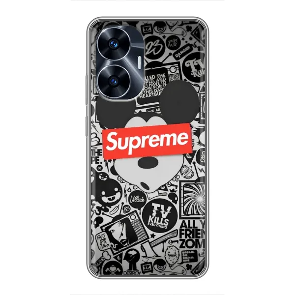 Чехол с рисунком «Supreme Маус» для Realme C55 Чехол с рисунком «Supreme Маус» для Realme C55