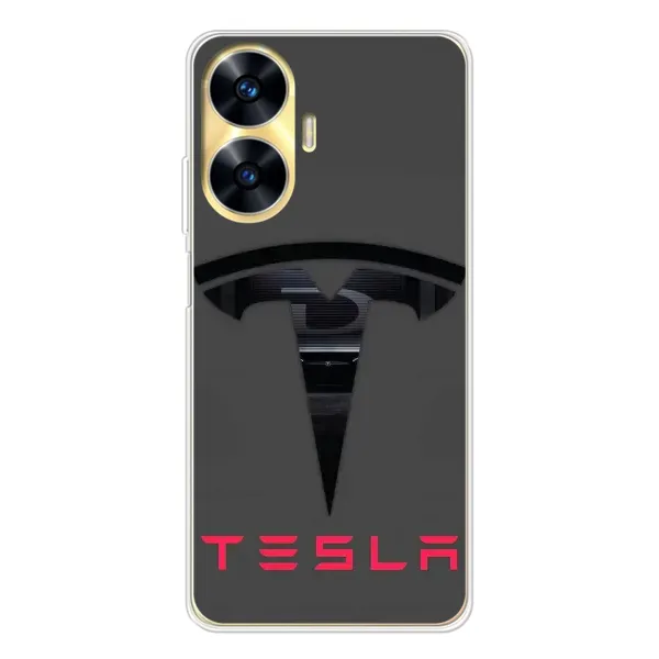 Чехол с рисунком «Logo TESLA» для Realme C55 Чехол с рисунком «Logo TESLA» для Realme C55