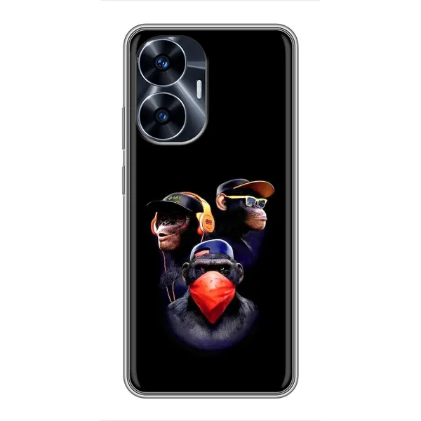 Чехол с рисунком «Три обезьяны» для Realme C55 Чехол с рисунком «Три обезьяны» для Realme C55