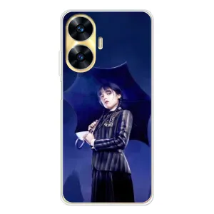 Чехлы с принтом Уэнсдей на Realme C55 (Уэнсдей с зонтом)