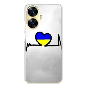 Силиконовый Чехол на Realme C55 (Я-Украина) (Украинская кардиограмма)
