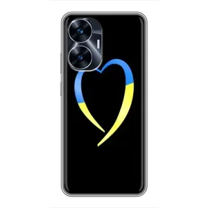 Силиконовый Чехол на Realme C55 (Я-Украина) (Украинское сердце)