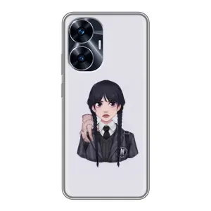 Чехлы с принтом Уэнсдей на Realme C55 (Вещь Венсдей)