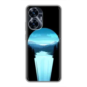 Летний Чехол на Realme C55 (Синий Водопад)