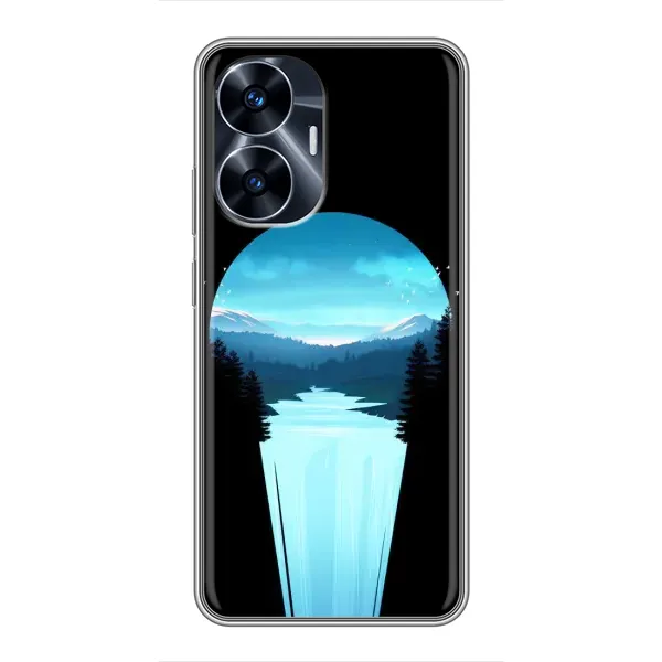 Чехол с рисунком «Синий Водопад» для Realme C55 Чехол с рисунком «Синий Водопад» для Realme C55