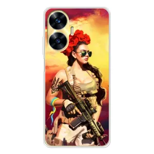 ЗСУ Чохли (TPU) для Realme C55 (Жінка солдат)