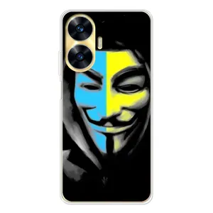 Чехол с Украинской символикой на Реалми С56 (Анонимус патриот)