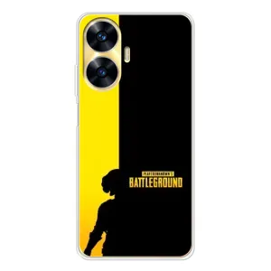 Чохол (TPU) з картинкою "Лого Пабг" на Реалмі С56 (Battlegrounds)