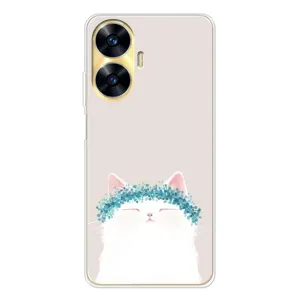 Чехол на тематику: Коты для Realme C56 (Белый котик)