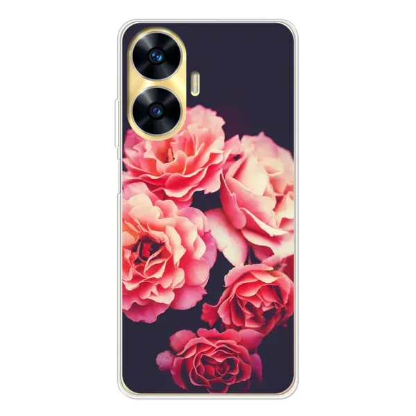 Чехол с рисунком «Бутоны» для Realme C56 Чехол с рисунком «Бутоны» для Realme C56