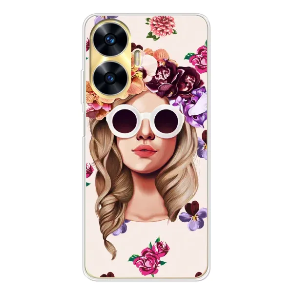 Чехол с рисунком «Девушка в очках» для Realme C56 Чехол с рисунком «Девушка в очках» для Realme C56