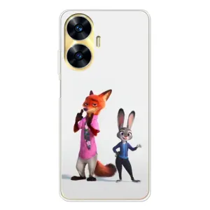 Силиконовый чехол с принтом Зоотрополіс для Realme C56 (Джуди и Ник)