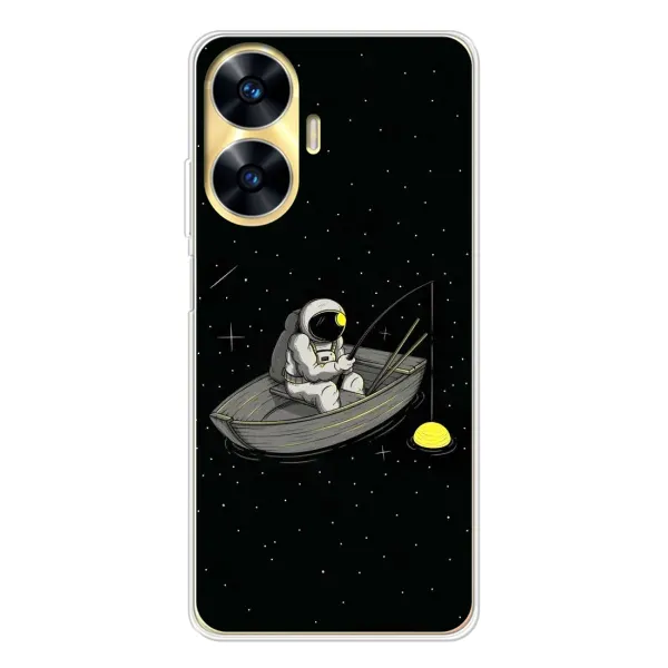 Чехол с рисунком «Космонавт на рыбалке» для Realme C56 Чехол с рисунком «Космонавт на рыбалке» для Realme C56