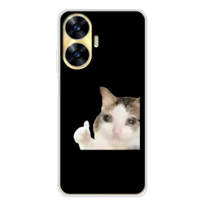 Бампер з принтом Меми для Realme C56 (Кіт у сльозах)