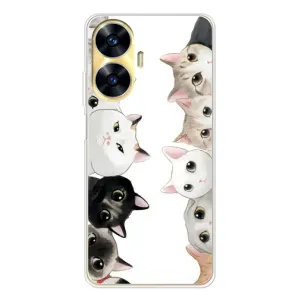 Силиконовый чехол с котиком для Realme C56 (Коты)