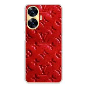 Текстурний Чохол Louis Vuitton для Реалмі С56 (Червоний ЛВ)