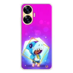 Чохол Бравл Старс для Realme C56 (Леон у костюмі Акули)