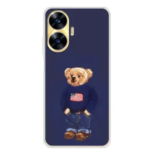 Чехлы Мишка Тедди для Реалми С56 (Мишка USA)